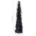 Árbol de Navidad artificial emergente PET negro 120 cm