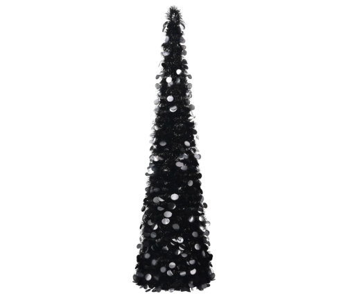 Árbol de Navidad artificial emergente PET negro 150 cm