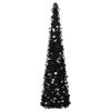 Árbol de Navidad artificial emergente PET negro 180 cm