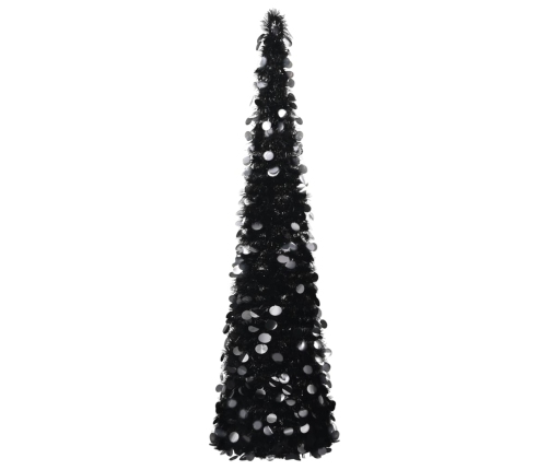 Árbol de Navidad artificial emergente PET negro 180 cm