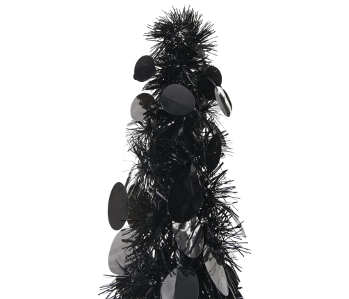 Árbol de Navidad artificial emergente PET negro 180 cm