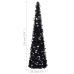 Árbol de Navidad artificial emergente PET negro 180 cm