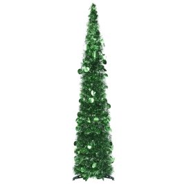 Árbol de Navidad artificial emergente PET verde 120 cm