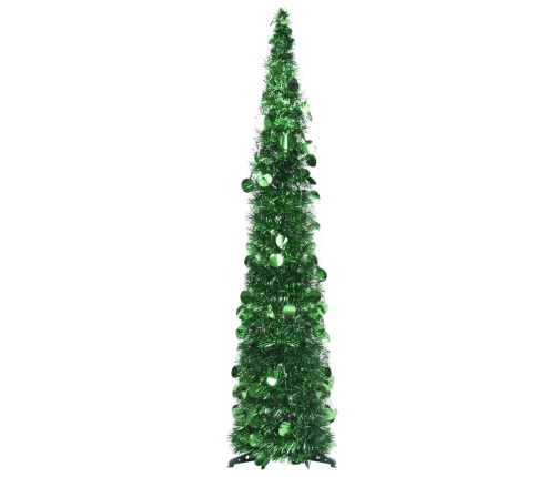 Árbol de Navidad artificial emergente PET verde 120 cm