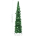 Árbol de Navidad artificial emergente PET verde 120 cm