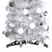 Árbol de Navidad artificial emergente PET plateado 120 cm