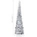 Árbol de Navidad artificial emergente PET plateado 150 cm