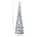 Árbol de Navidad artificial emergente PET plateado 180 cm