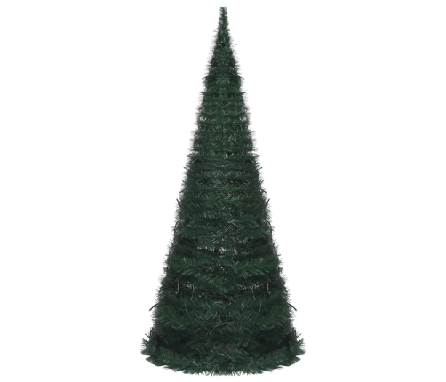 Árbol de Navidad emergente preiluminado con luces verde 210 cm