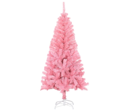 Árbol de Navidad artificial con soporte PVC rosa 150 cm