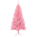 Árbol de Navidad artificial con soporte PVC rosa 150 cm