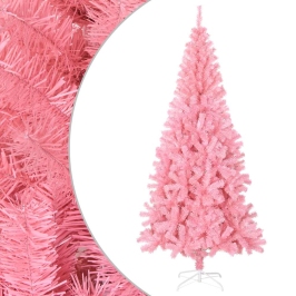 Árbol de Navidad artificial con soporte PVC rosa 180 cm