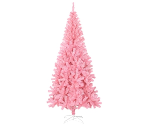 Árbol de Navidad artificial con soporte PVC rosa 180 cm