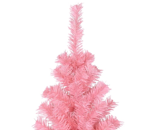 Árbol de Navidad artificial con soporte PVC rosa 180 cm