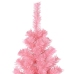 Árbol de Navidad artificial con soporte PVC rosa 180 cm