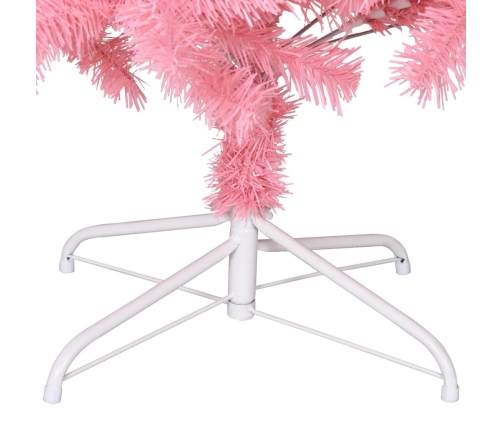 Árbol de Navidad artificial con soporte PVC rosa 180 cm