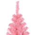 Árbol de Navidad artificial con soporte PVC rosa 210 cm