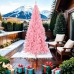 Árbol de Navidad artificial con soporte PVC rosa 210 cm