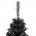 Árbol de Navidad artificial con soporte PVC negro 150 cm