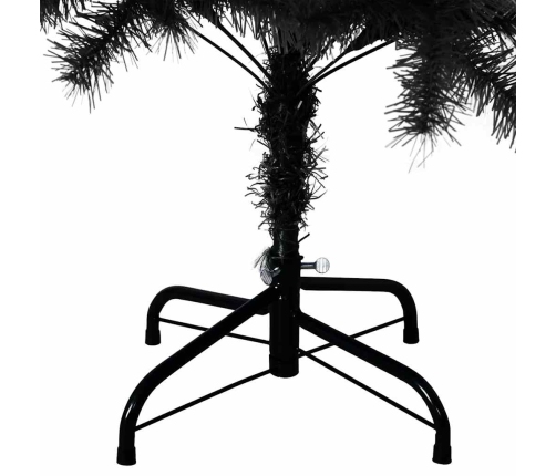 Árbol de Navidad artificial con soporte PVC negro 150 cm