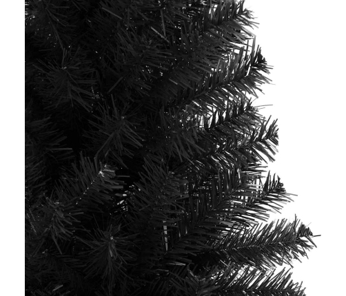 Árbol de Navidad artificial con soporte PVC negro 180 cm