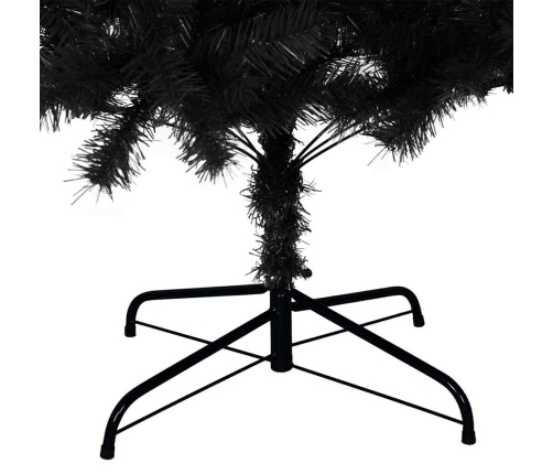 Árbol de Navidad artificial con soporte PVC negro 180 cm