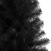 Árbol de Navidad artificial con soporte PVC negro 210 cm