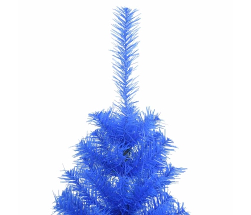 Árbol de Navidad artificial con soporte PVC azul 150 cm