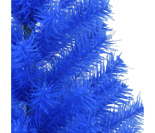 Árbol de Navidad artificial con soporte PVC azul 150 cm