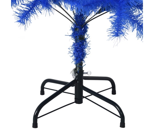 Árbol de Navidad artificial con soporte PVC azul 150 cm