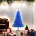 Árbol de Navidad artificial con soporte PVC azul 150 cm