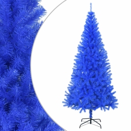 Árbol de Navidad artificial con soporte PVC azul 180 cm