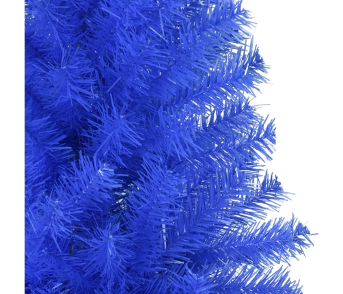 Árbol de Navidad artificial con soporte PVC azul 180 cm