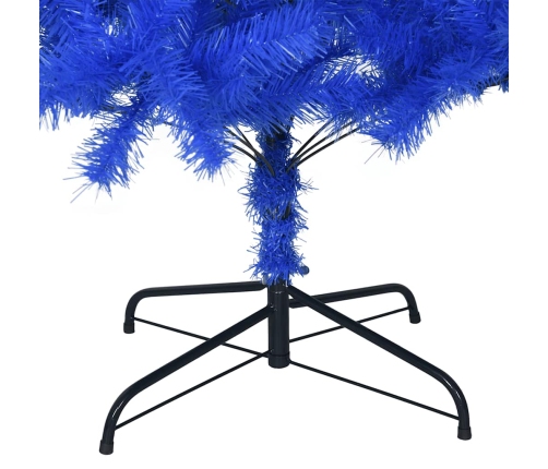 Árbol de Navidad artificial con soporte PVC azul 180 cm