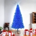 Árbol de Navidad artificial con soporte PVC azul 180 cm