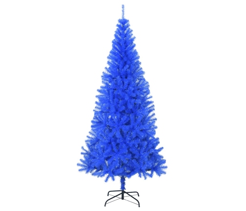 Árbol de Navidad artificial con soporte PVC azul 210 cm