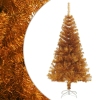 Árbol de Navidad artificial con soporte PET dorado 150 cm