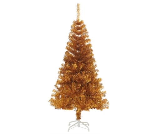 Árbol de Navidad artificial con soporte PET dorado 150 cm