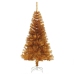 Árbol de Navidad artificial con soporte PET dorado 150 cm