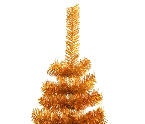 Árbol de Navidad artificial con soporte PET dorado 150 cm