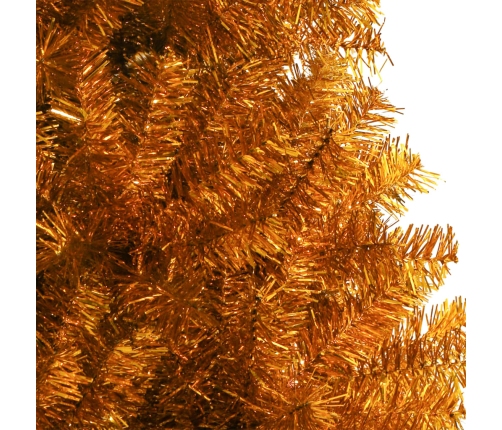 Árbol de Navidad artificial con soporte PET dorado 150 cm