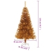 Árbol de Navidad artificial con soporte PET dorado 150 cm