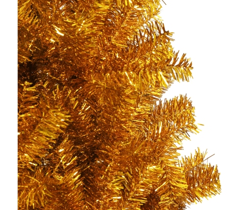 Árbol de Navidad artificial con soporte PET dorado 180 cm