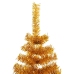 Árbol de Navidad artificial con soporte PET dorado 210 cm