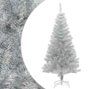 Árbol de Navidad artificial con soporte PET plateado 150 cm