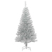 Árbol de Navidad artificial con soporte PET plateado 150 cm