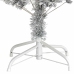 Árbol de Navidad artificial con soporte PET plateado 150 cm