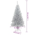 Árbol de Navidad artificial con soporte PET plateado 150 cm