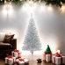 Árbol de Navidad artificial con soporte PET plateado 150 cm