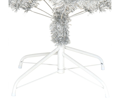 Árbol de Navidad artificial con soporte plateado PET 180 cm